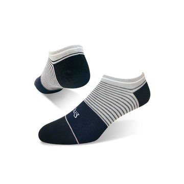 【SNUG】Fashion Low Cut Anti-Odor Socks-Striped Navy (25-27cm)