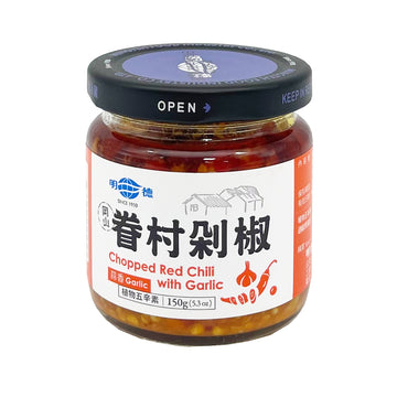 【 MINGTEH 】 Chopped Red Chili with Garlic (Slightly spicy) 150g