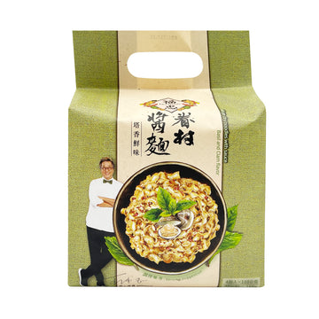 【FU CHUNG】Village Dry Noodles with Sauce-Basil and Clam Flavor 440g 4pcs
