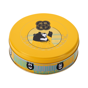 【HON DIN BAKERY 】Black Bear Cookie Gift Tin 3 Flavors (Classic, Honey Lemon, Rum Earl Grey)204g