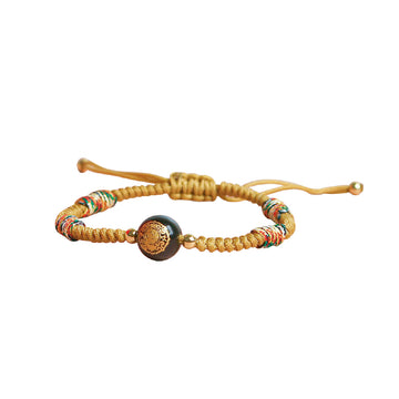 【MAZUBUYBUY】Zhenlan Kid 5 Color Braided Cord Bracelet(Baby golden) 1pcs