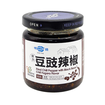 【 MINGTEH 】Fried Chili Pepper with Black Bean Chili Fagara Flavor (Slightly spicy) 145g