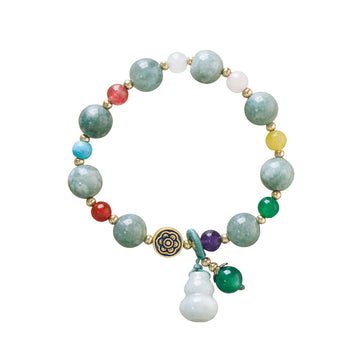 【MAZUBUYBUY】 Zhenlan Colorful Crystal Emerald Gourd Bracelet 1pcs