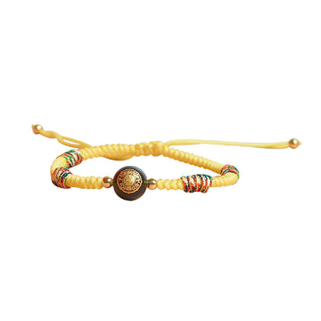 【MAZUBUYBUY】Zhenlan Kid 5 Color Braided Cord Bracelet (Baby yellow) 1pcs