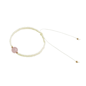【MAZUBUYBUY】Zhenlan Rose Quartz Braided Bracelet 1pcs