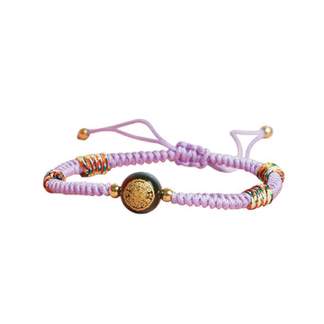 【MAZUBUYBUY】Zhenlan Kid 5 Color Braided Cord Bracelet(Baby purple) 1pcs