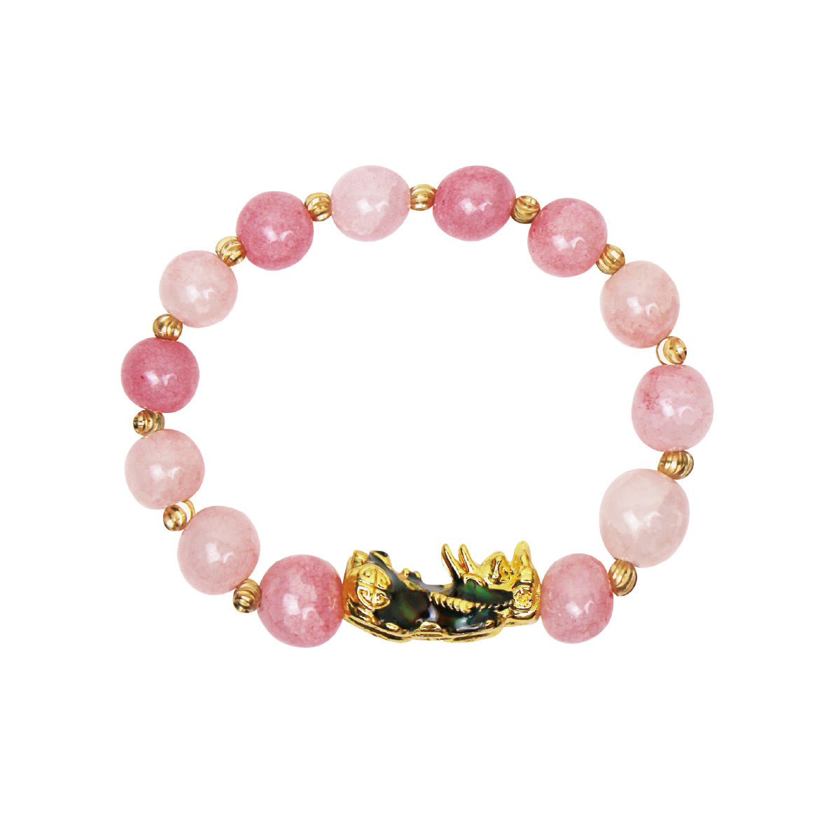 【MAZUBUYBUY】Zhenlan Pixiu Pink Glaze Bracelet 1pcs