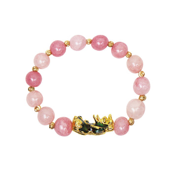 【MAZUBUYBUY】Zhenlan Pixiu Pink Glaze Bracelet 1pcs