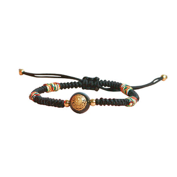 【MAZUBUYBUY】Zhenlan 5 Color Braided Cord Bracelet (Black) 1pcs