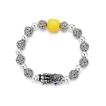 【MAZUBUYBUY】Zhenlan Pixiu Wealth Enamal Bracelet 1pcs
