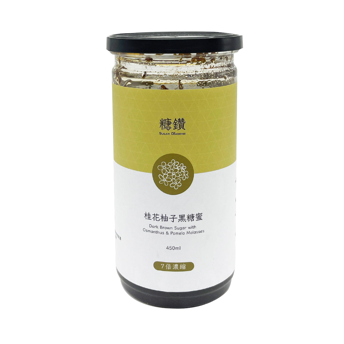 【SUGAR DIAMOND】 Dark Brown Sugar With Osmanthus & Pomelo Molasses 450ml