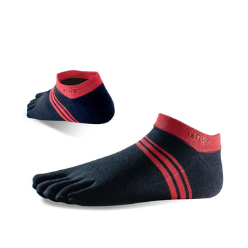 【SNUG】Low Cut Toe Socks-Black and Red(25-27 cm)