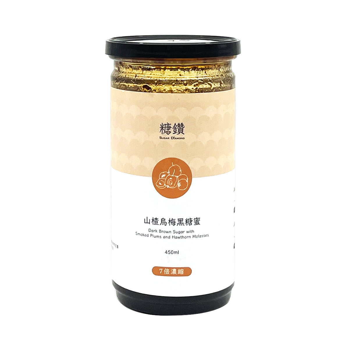 【SUGAR DIAMOND】 Dark Brown Sugar With Smoked Plums & Hawthorn Molasses 450ml