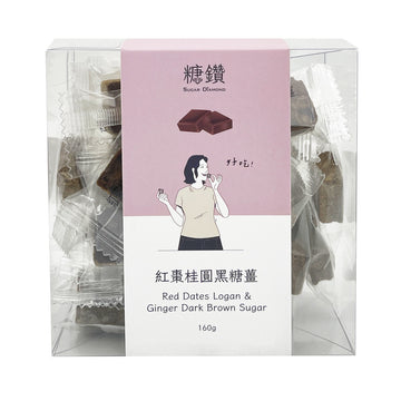 【SUGAR DIAMOND】紅棗龍眼薑黑糖160g