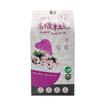 【YIN CHUAN】Organic Rice Crisp (Blueberry Flavor) 10g*5pcs