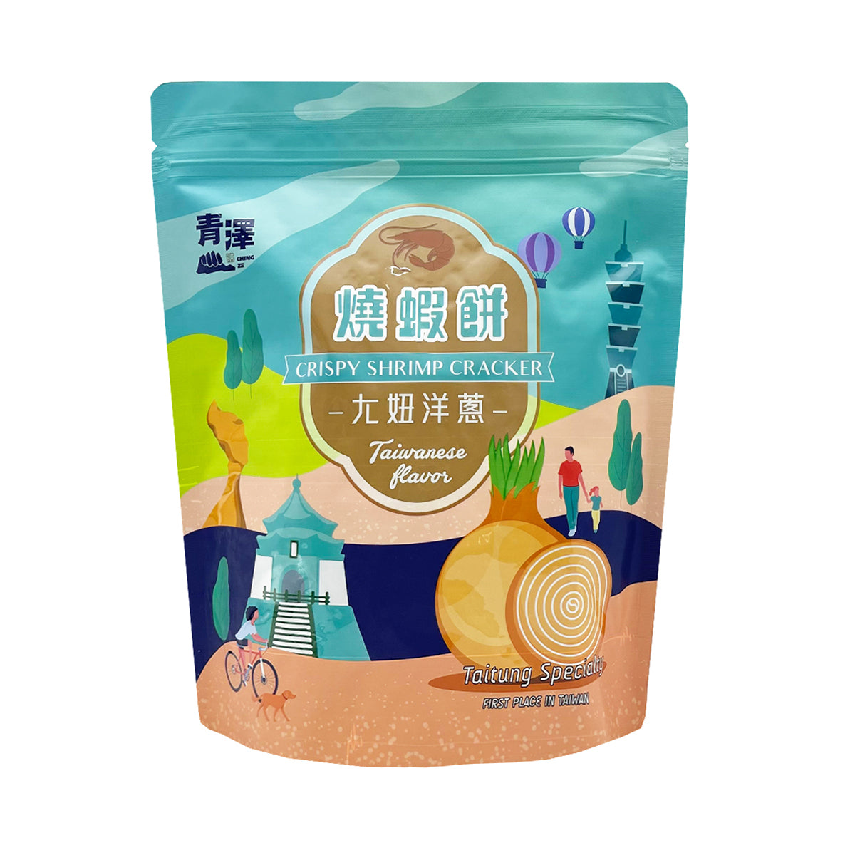 【CHING TSE】 Crispy Shrimp Cracker (Taiwanese Flavor - Onion) 100g