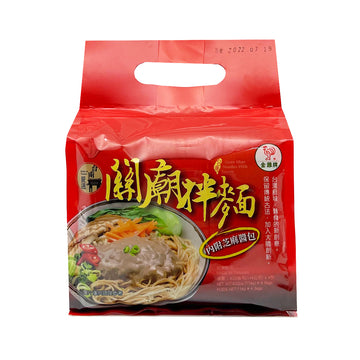 【JINGJIMEN】 Sesame Flavor Noodle 456g 4pcs  (Shelf life:2024/12/7)