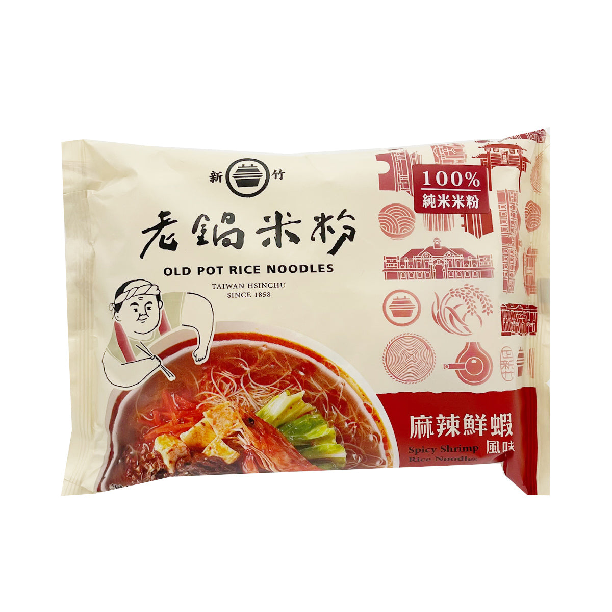 【OLD POT RICE NOODLES】Spicy Shrimp Rice Noodle Soup 60g