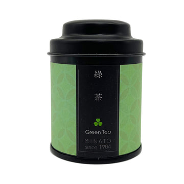 【 MINATO 】 Green Tea (mini round black tin) 25g