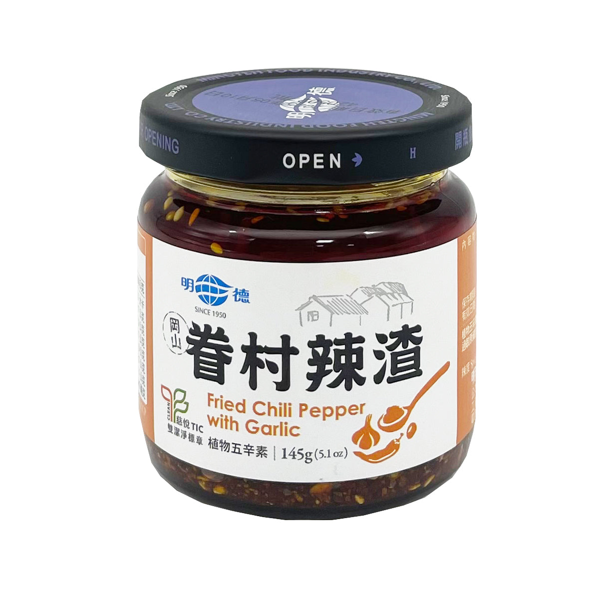 【 MINGTEH 】 Fried Chili Pepper with Garlic (Slightly spicy) 145g