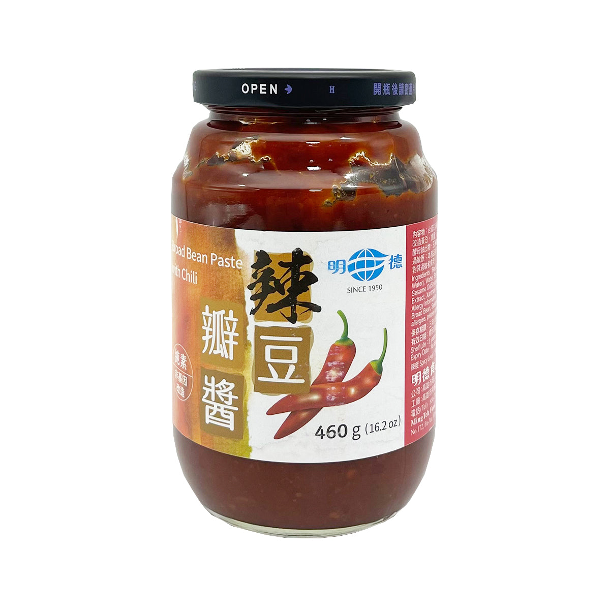 【 MINGTEH 】 Broad Bean Paste with Chili (Medium spicy) 460g